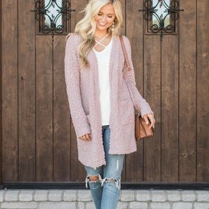 Pink Lily Popcorn Cardigan